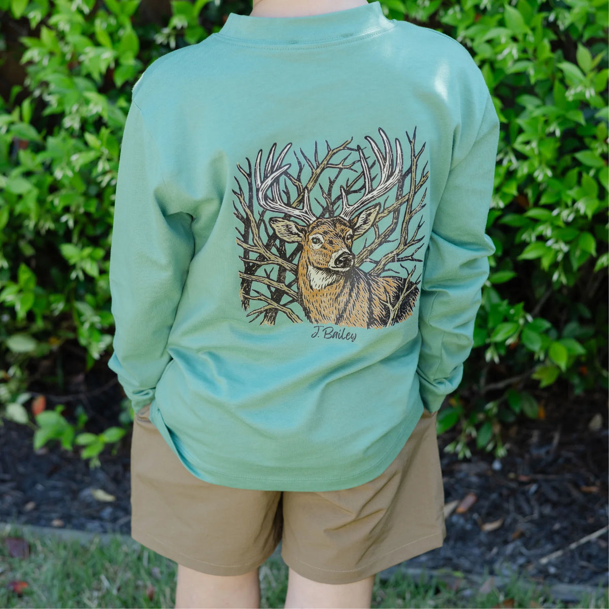 Buck Ls Tee Sage