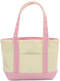 TRVL MINI TOTE GINGHAM PINK