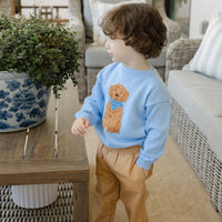 Crewneck Sweater Doodle Light Blue