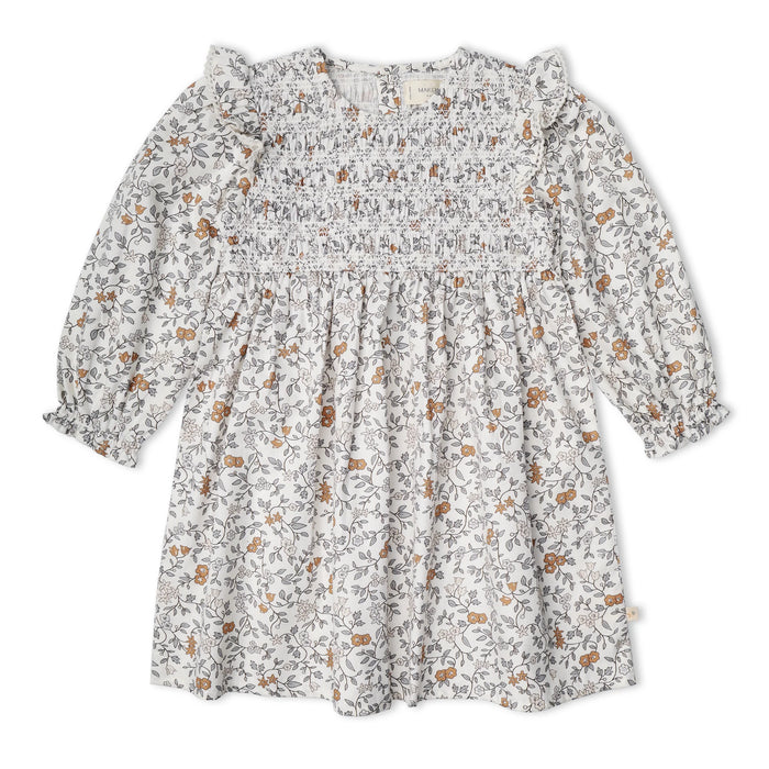 MakeMake Organics Smocked Ruffle Dress - Ivy
