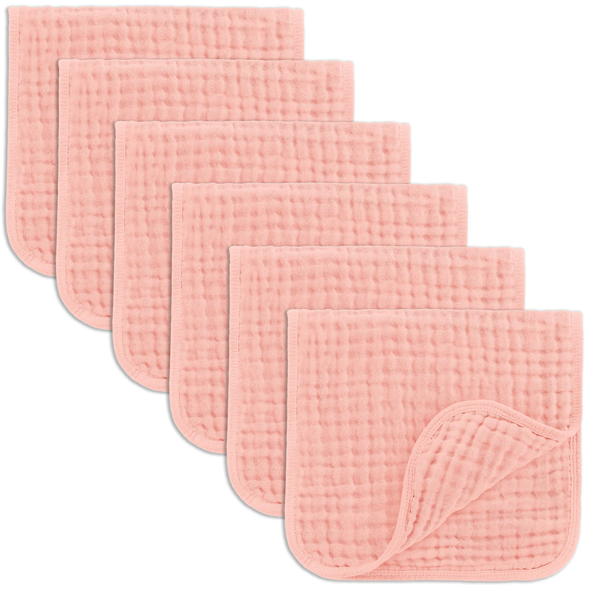 COMFY CUBS LACE MUSLIN BURP CLOTH 6 PACK
