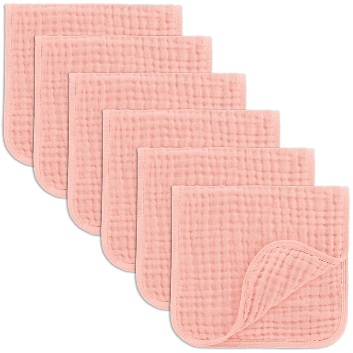 COMFY CUBS LACE MUSLIN BURP CLOTH 6 PACK