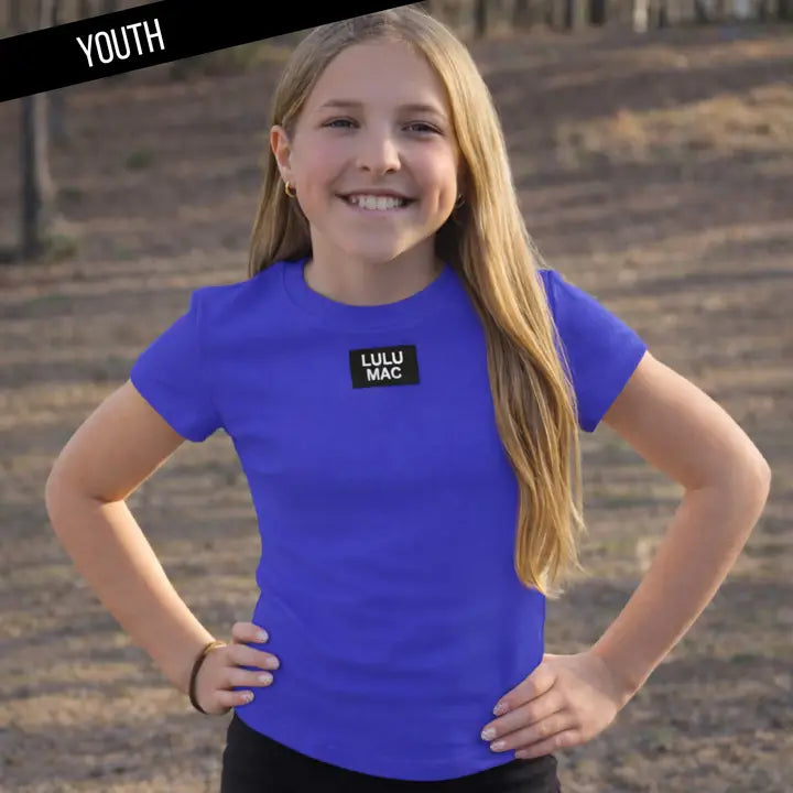 KIDS BABY DOLL TOP ROYAL BLUE