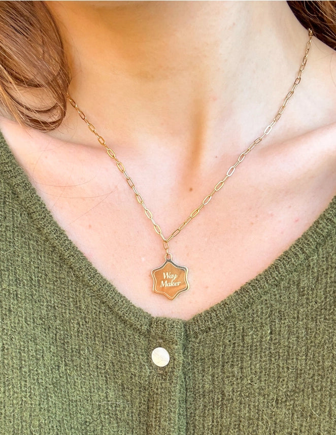 ELEVATED FAITH WAY MAKER NECKLACE