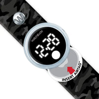 WATCHITUDE BLACK OPPS TAG'D TRACKABLE SLAP WATCH