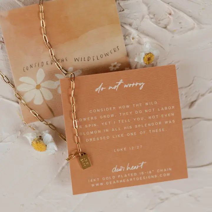 DO NOT WORRY MINI TAG NECKLACE