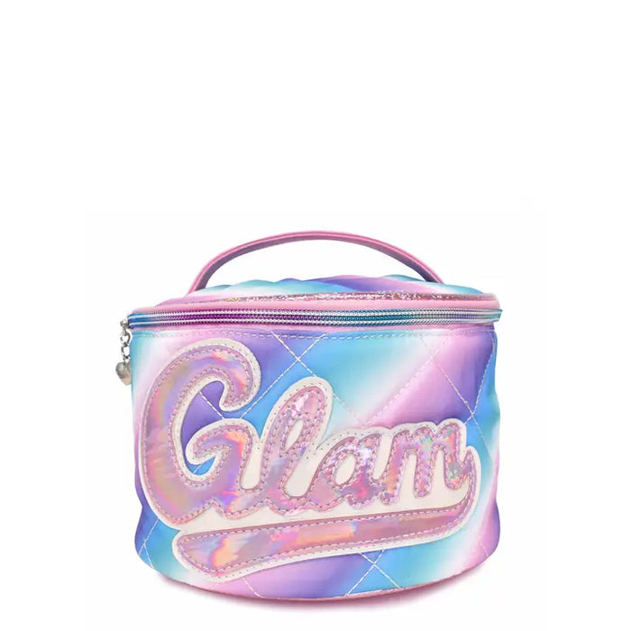 OMG ACCESORIES GLAM OMBRE QUILTED ROUND GLAM BAG