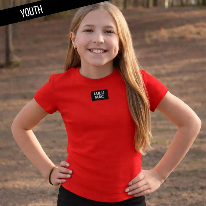 KIDS BABY DOLL TOP RED