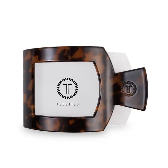TELETIES TORTOISE LARGE FLAT SQUARE CLIP