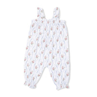 HEIRLOOM ROSE STRIPE RUFFLY STRAP OVERALL