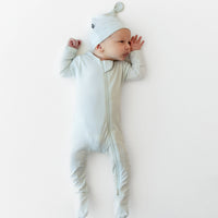 KYTE BABY ZIPPERED FOOTIE IN DEW