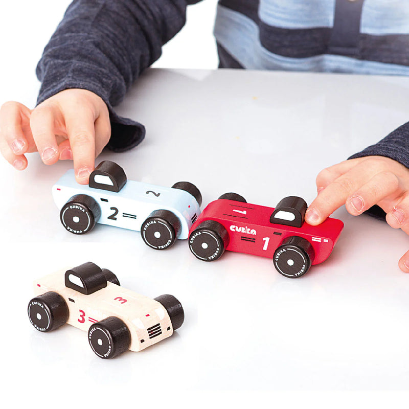 CUBIKA WOODEN RACING CARS