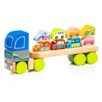 CUBIKA WOODEN TRUCK AND CARS