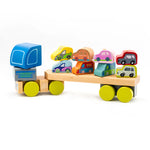 CUBIKA WOODEN TRUCK AND CARS