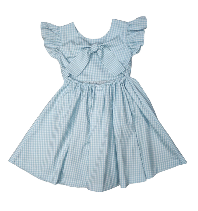 BANANA SPLIT TEAL GINGHAM GABRIELLE DFRESS