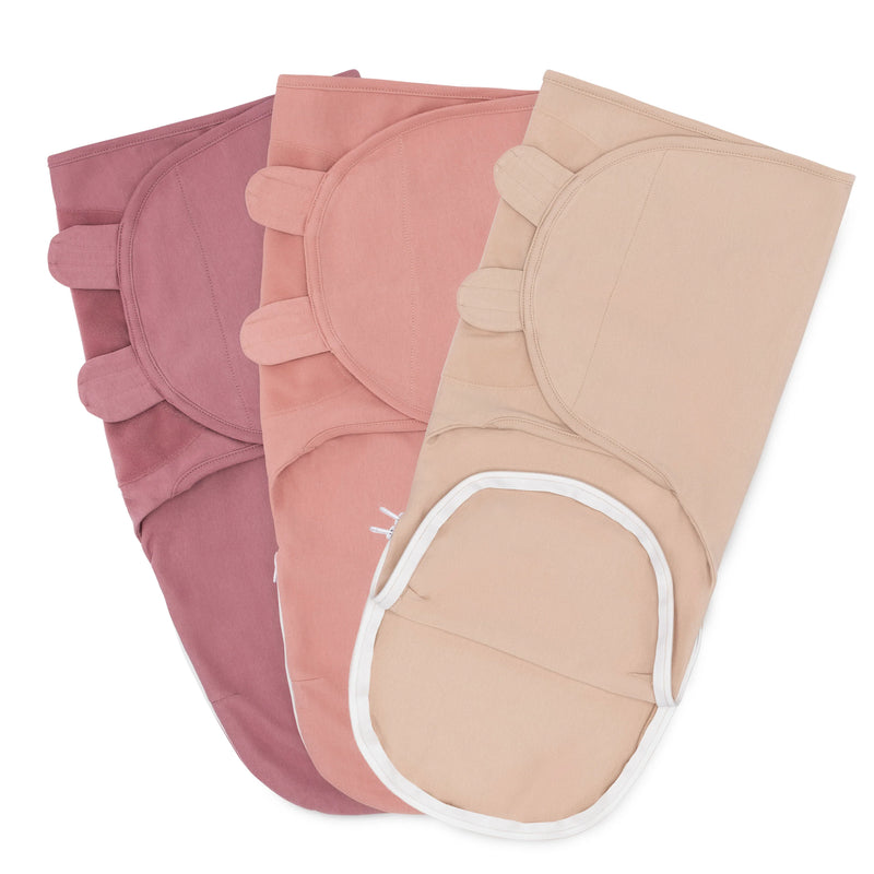 COMFY CUBS EASY SWADDLE WITH ZIPPER LIGHT BLUSH
