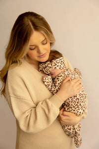 KNOTTED GOWN LEOPARD