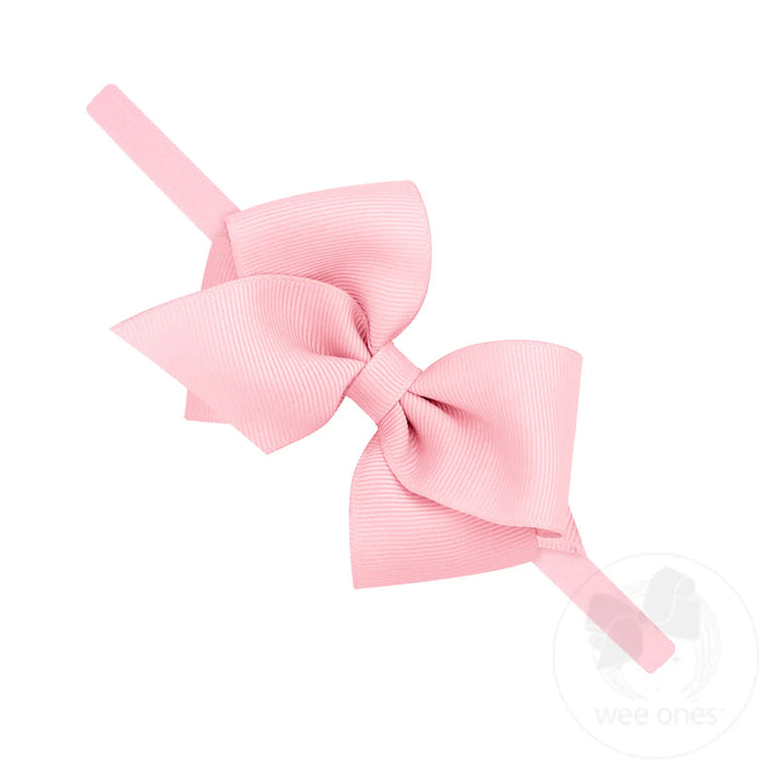 EXTRA SMALL GROSGRAIN BOW ON MATCHING SKINNY NYLON BAND LPK