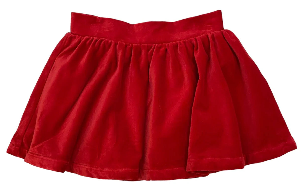 LULU BEBE RED VELVET SKIRT
