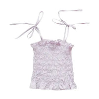 LAVENDER SMOCKED TOP