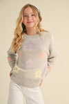 HEART AND ARROW ROUND NECK RAGLAN SWEATER