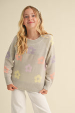 HEART AND ARROW ROUND NECK RAGLAN SWEATER