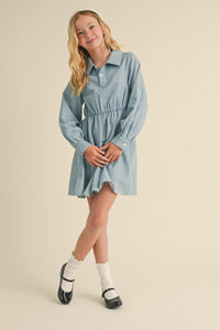 HEART AND ARROW LONG SLEEVE SHIRT DRESS