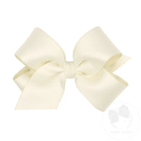 WEE ONES CREPE SATIN WITH GROSGRAIN UNDERLAY BOW ANW