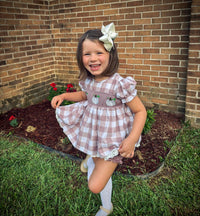 WEE ONES CREPE SATIN WITH GROSGRAIN UNDERLAY BOW ANW