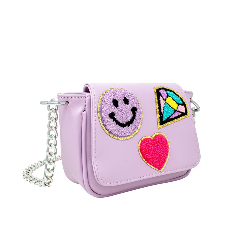 ZOMI GEMS CROSSBODY PATCH HANDBAG PURPLE