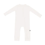 KYTE BABY RIBBED ZIPPERED ROMPER CLOUD