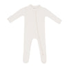 KYTE BABY RIBBED ZIPPERED FOOTIE OAT