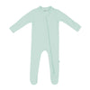 KYTE BABY RIBBED ZIPPERED FOOTIE SAGE