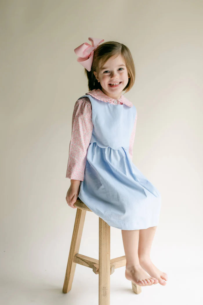 PERCY & TYNE SCALLOP JUMPER BLUE CORD
