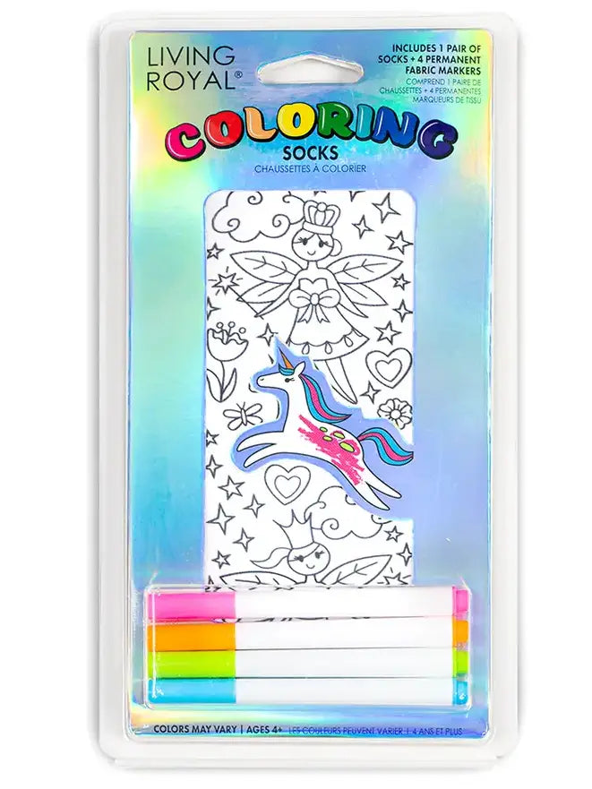 LIVING ROYAL FAIRY COLORING SOCKS