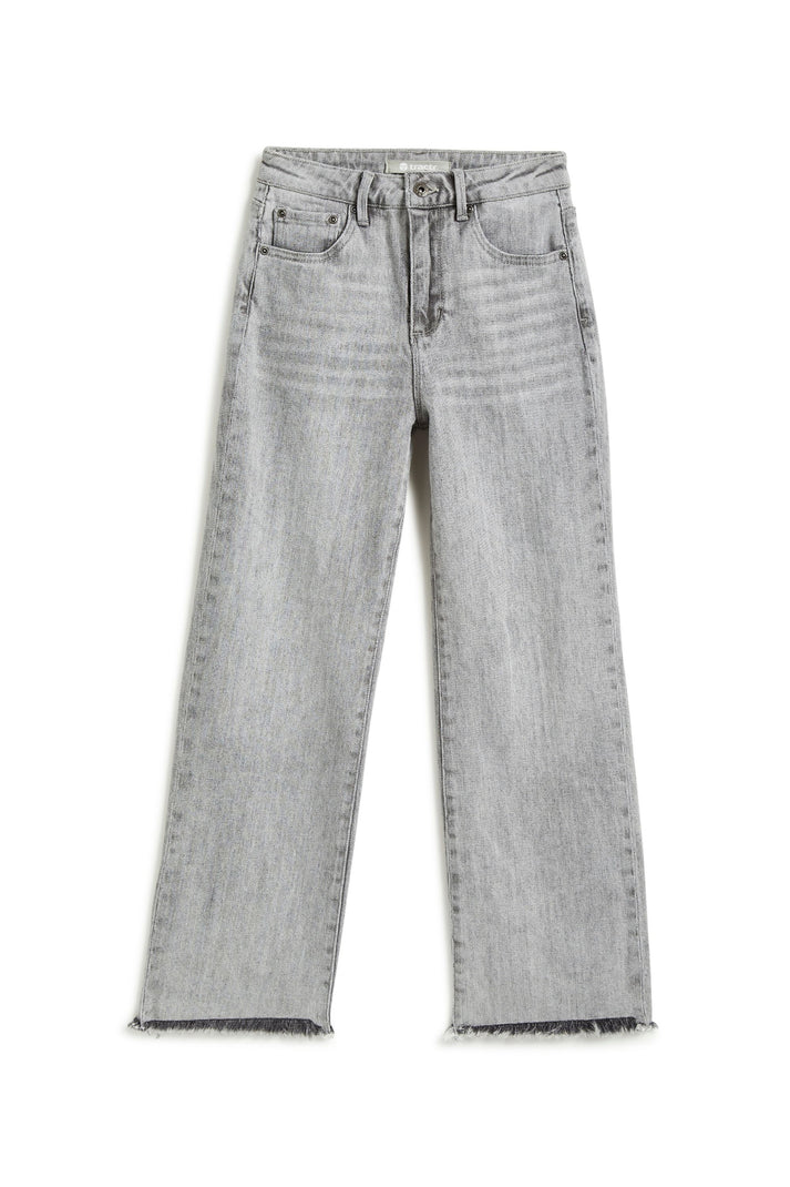 TRACTR GIRLS WIDE STRAIGHT LEG MEDIUM GREY WASH