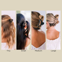 Open Hair Clip Large Blonde Tortoise