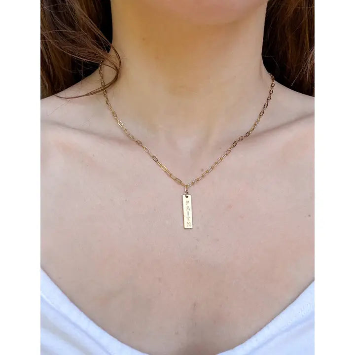 ELEVATED FAITH GOLD FAITH NECKLACE