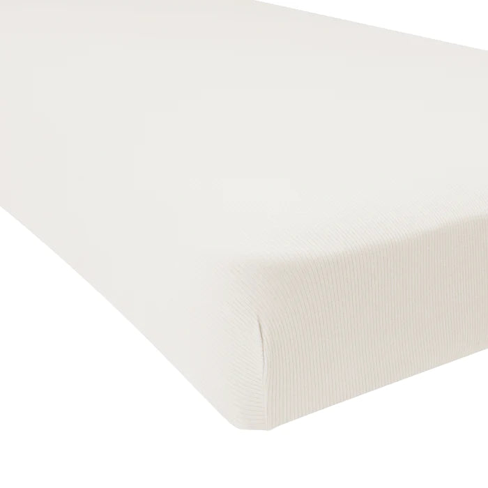 KYTE BABY RIBBED CRIB SHEET IN OAT