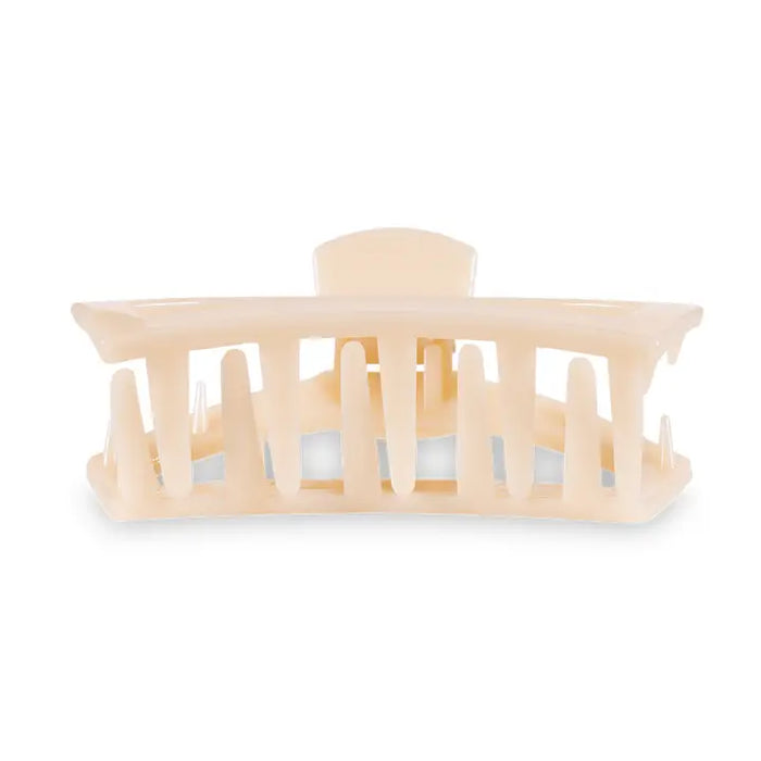 TELETIES OPEN ALMOND BEIGE SMALL HAIR CLIP