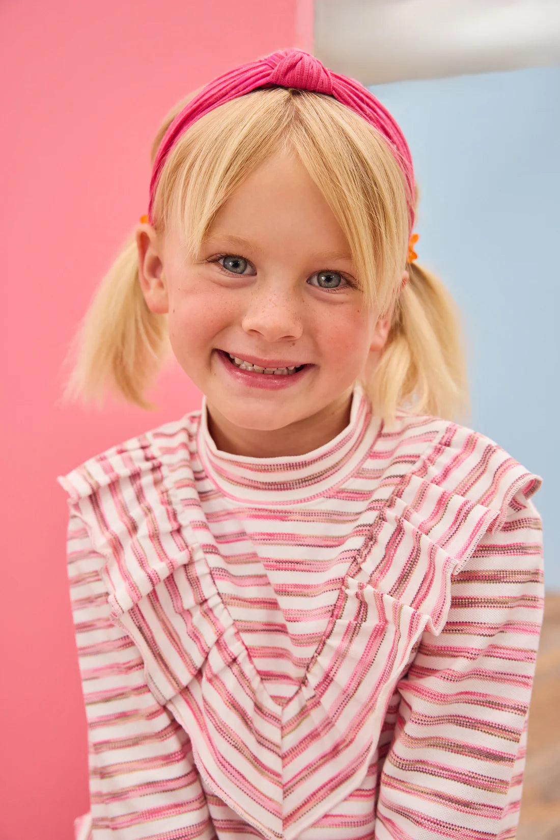BISBY ASPEN TOP RECOLETA ROSE MULTI STRIPE