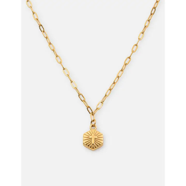 ELEVATED FAITH RADIANT CROSS NECKLACE