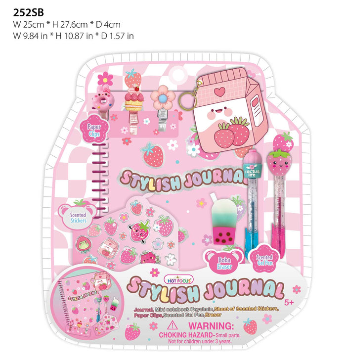 HOT FOCUS STYLISH JOURNAL STRAWBERRY