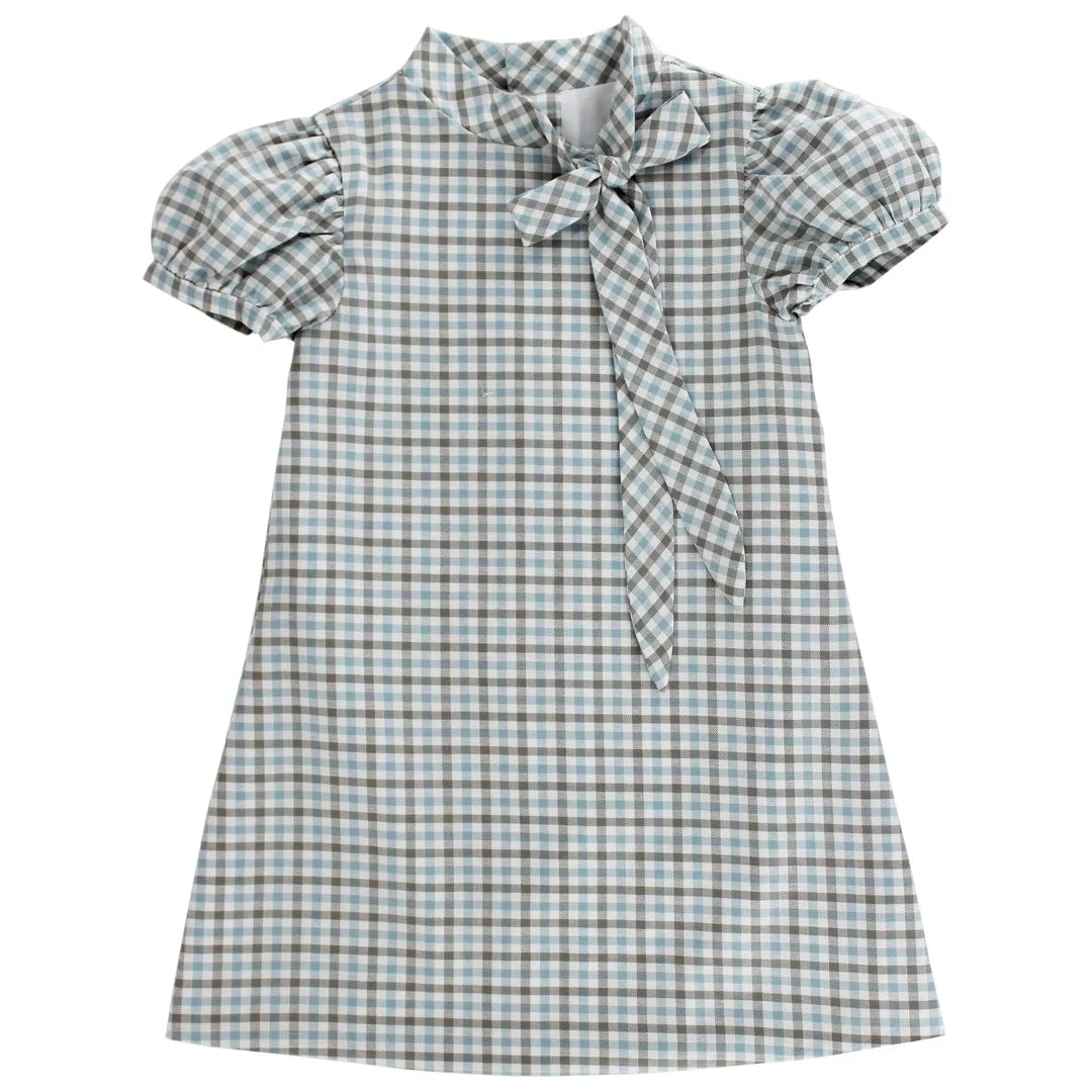 BAILEY BOYS PIGEON PLAID TIA TIE DRESS