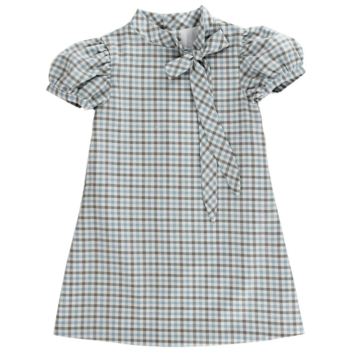 BAILEY BOYS PIGEON PLAID TIA TIE DRESS