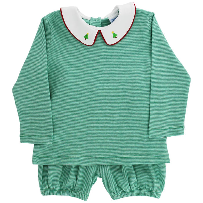 THE BAILEY BOYS CHRISTMAS TREE BOYS BLOOMER SET