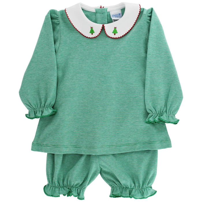 THE BAILEY BOYS CHRISTMAS TREE GIRLS BLOOMER SET