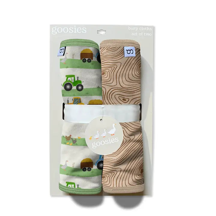 GOOSIES BURP SET FARM STRIPES