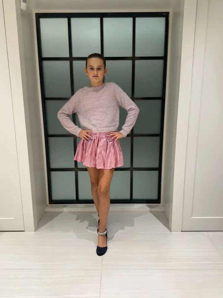 LITTLE OLIN PINK FUZZY SWEATER
