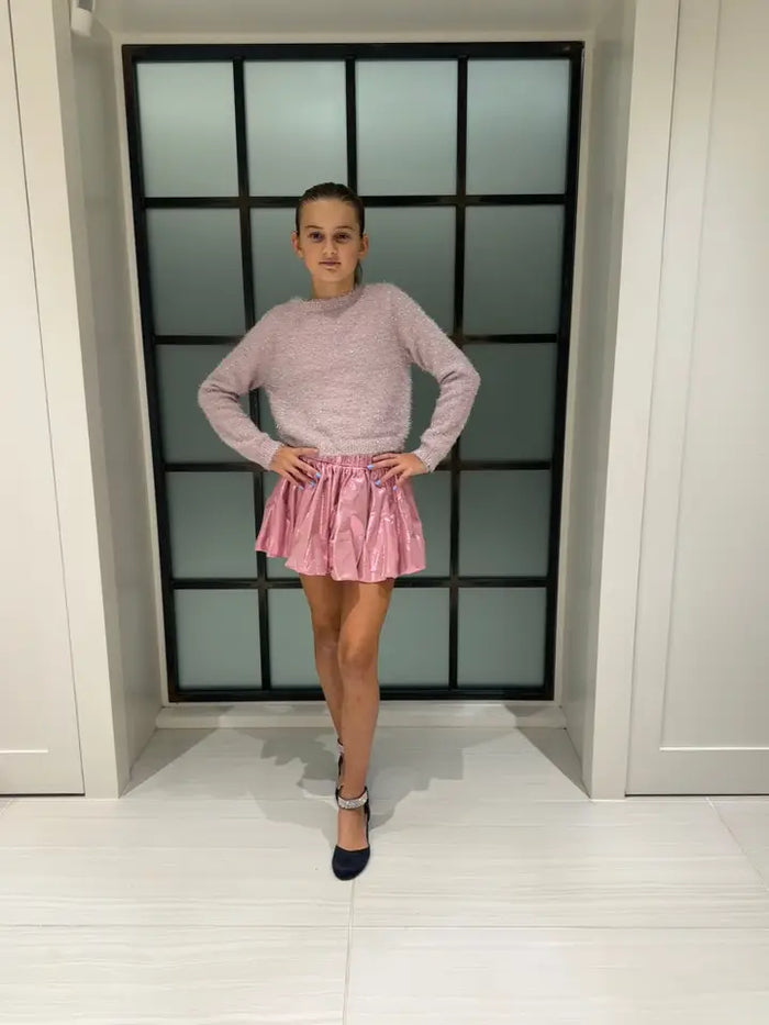 LITTLE OLIN PINK FUZZY SWEATER